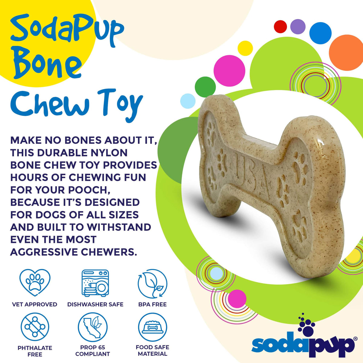 Bone eChew – Durable Nylon Dog Chew Toy 🦴🐶 USA Made