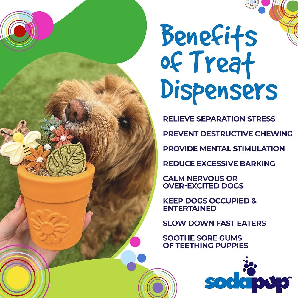 Large Flower Pot eCup – Dog Treat Dispenser & Enrichment Toy 🌸🐾