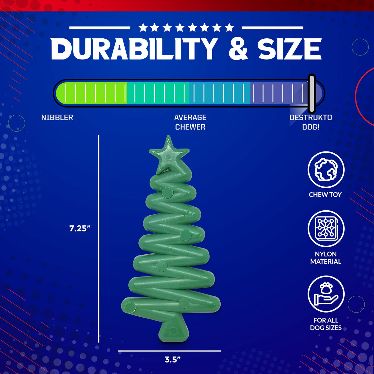 Christmas Tree Nylon Dog Chew & Enrichment Toy 🎄🐶
