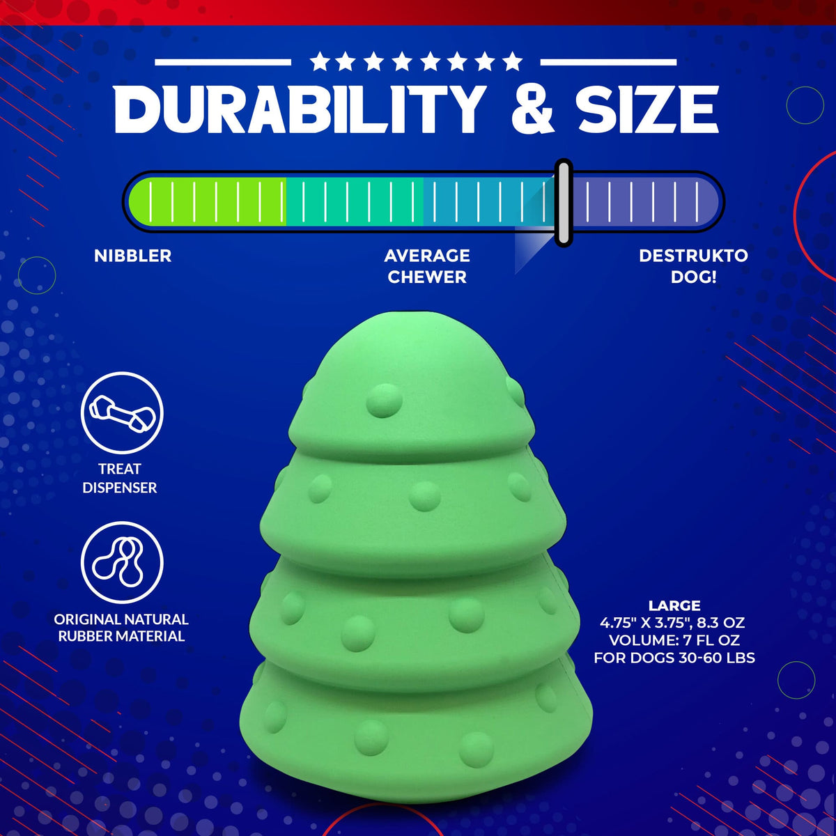 Christmas Tree eDispenser – Rubber Chew & Treat Toy 🎄🐾