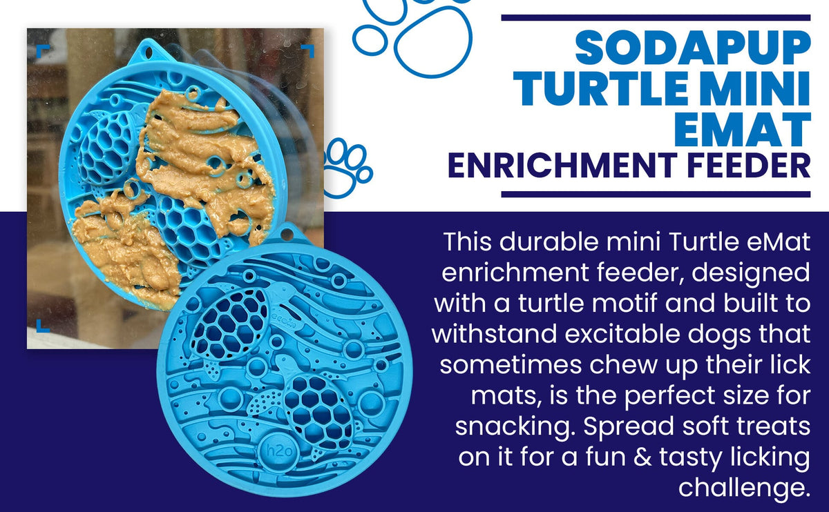 Turtle eMat-Mini – Suction Cup Lick Mat for Small Dogs & Cats 🐢🐾