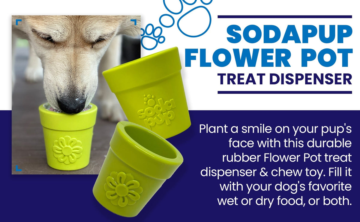 Large Flower Pot eCup – Dog Treat Dispenser & Enrichment Toy 🌸🐾