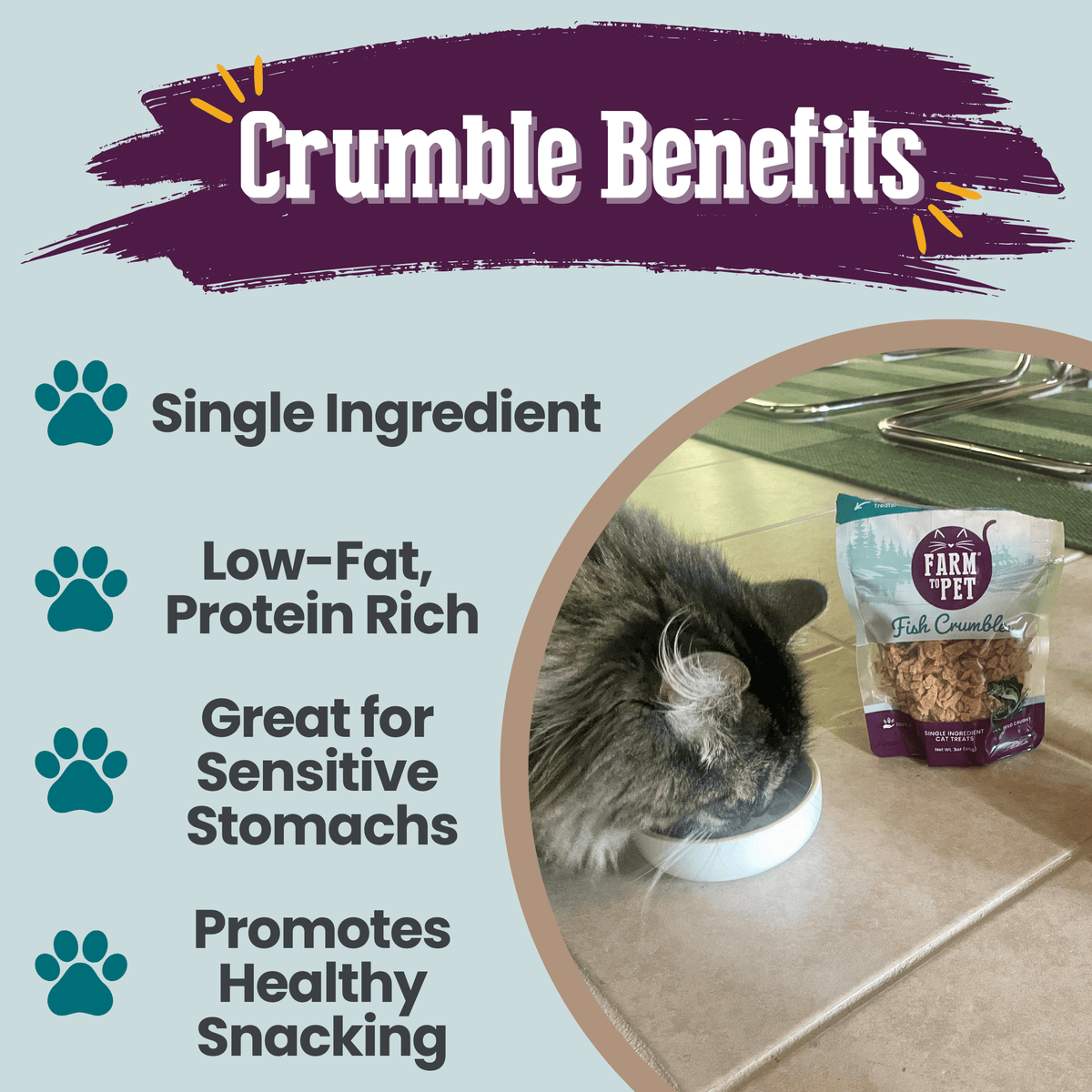 Fish Crumbles – All-Natural Fish Treats for Cats 🐱🐟