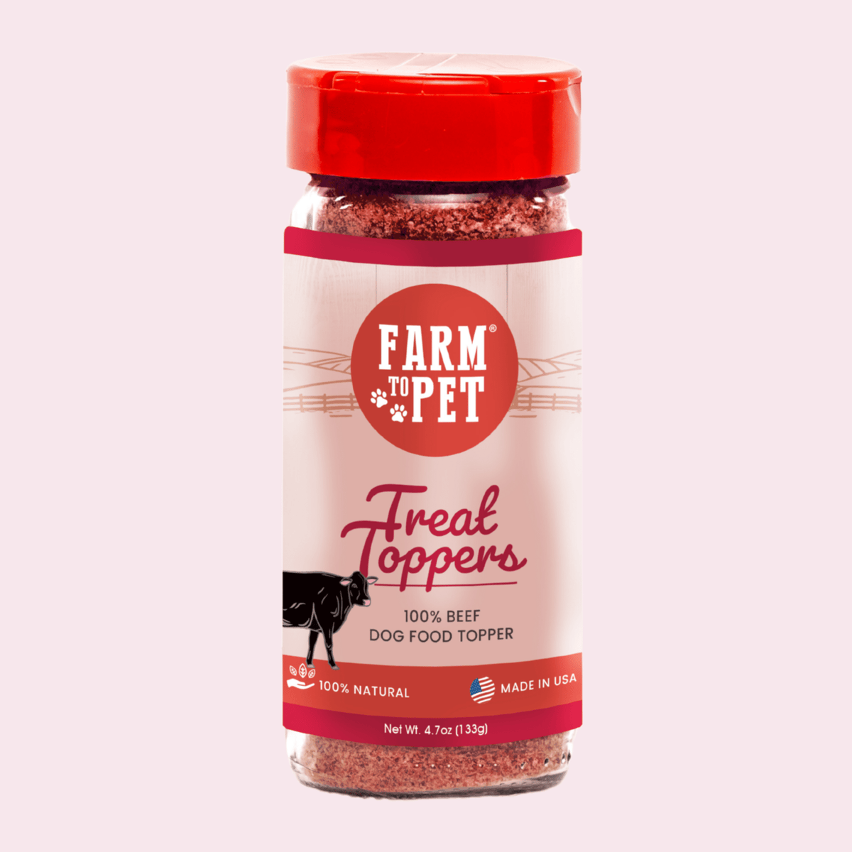 Beef Treat Topper – 100% Beef Meal Topper for Dogs & Cats