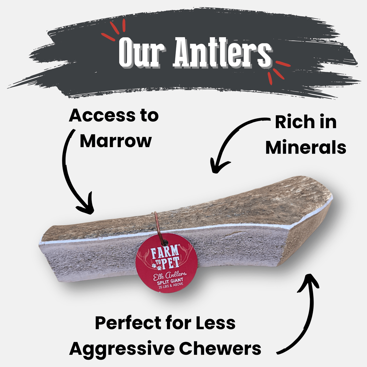 Elk Antler Dog Chews – All-Natural Whole and Split Elk Antler Chews for Dogs