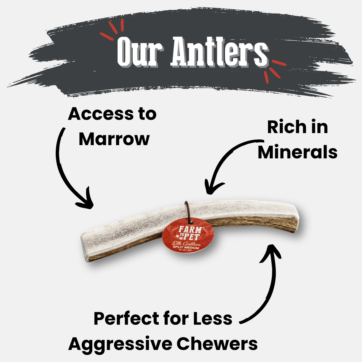 Elk Antler Dog Chews – All-Natural Whole and Split Elk Antler Chews for Dogs