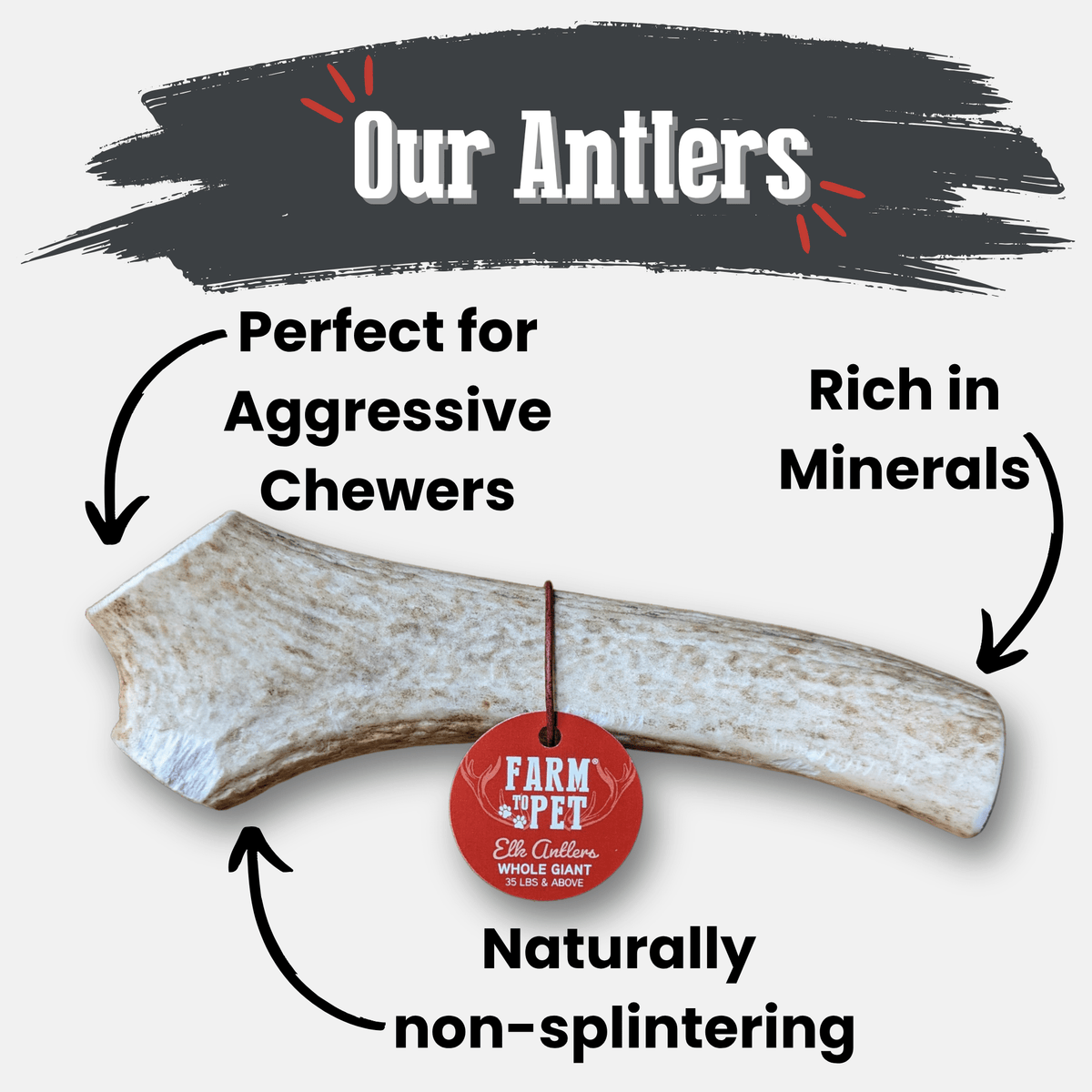 Elk Antler Dog Chews – All-Natural Whole and Split Elk Antler Chews for Dogs