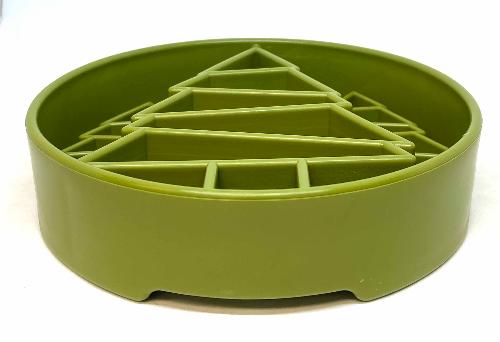 Pine Tree Christmas eBowl – Deep Slow Feeder & Enrichment Bowl 🎄🐾 USA Made
