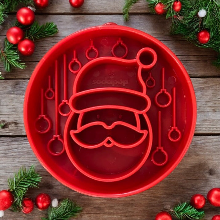 Santa Christmas eBowl – Deep Slow Feeder & Enrichment Bowl 🎅🐾