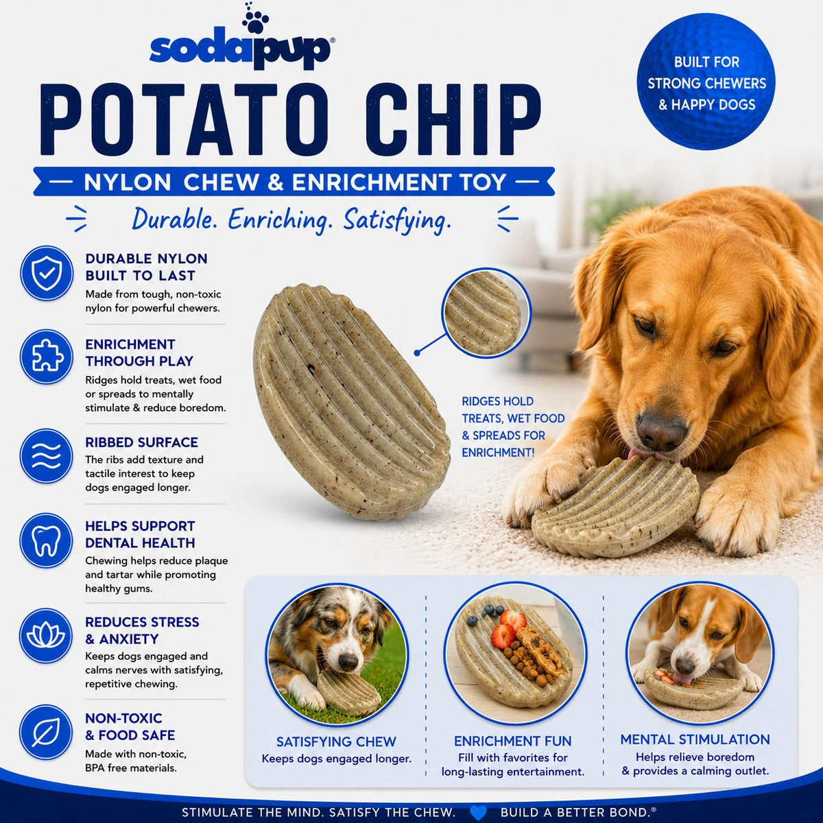 Potato Chip Nylon Chew & Enrichment Toy 🥔🐶