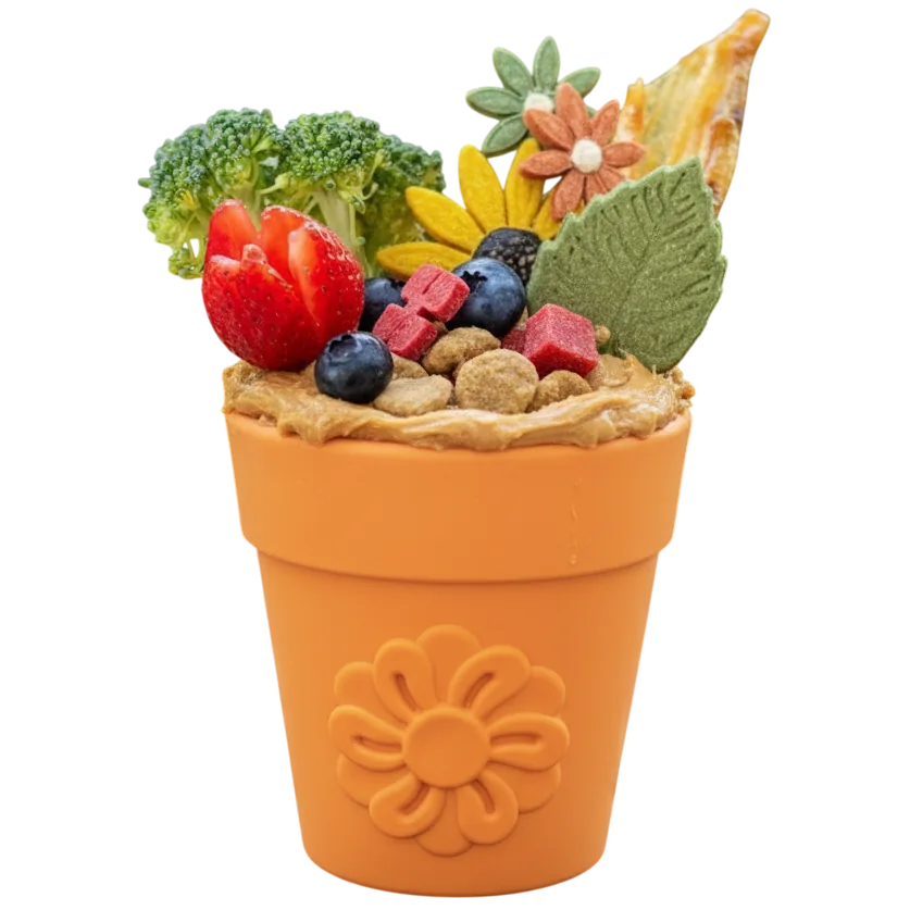Large Flower Pot eCup – Dog Treat Dispenser & Enrichment Toy 🌸🐾