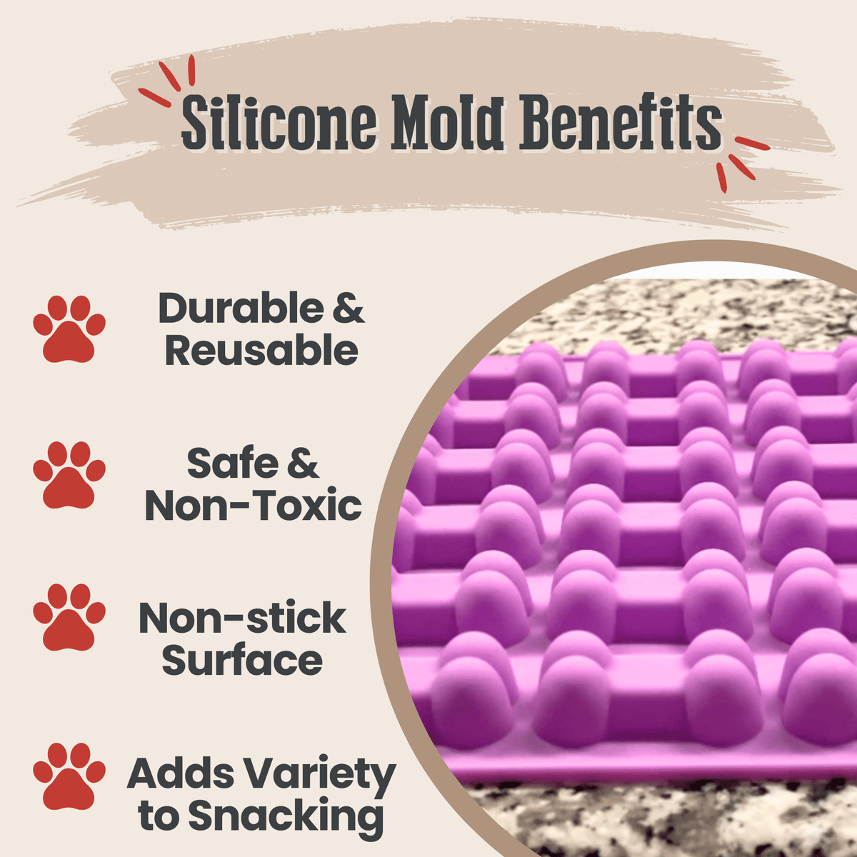 Pet Treat Molds – Silicone DIY Dog Treat & Enrichment Molds